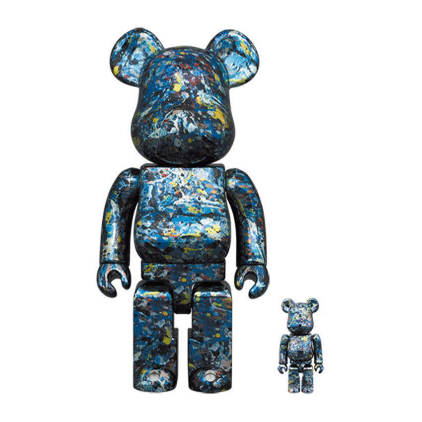 BE@RBRICK - Jackson Pollock Chrome Version 100/400% Set | Luxury