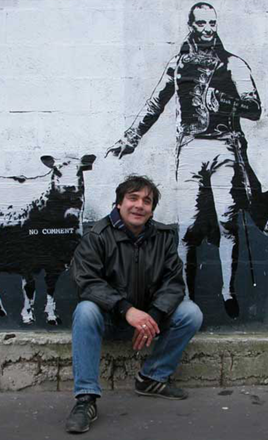 A delicate stencil by Blek le Rat, showcasing the elegance of simplicity