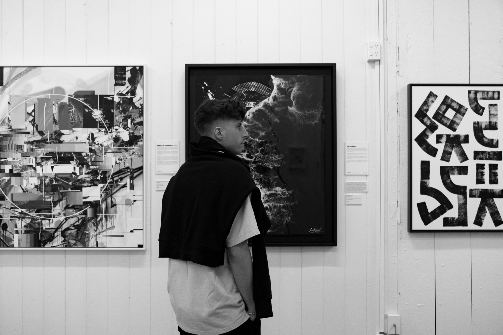 Limn Gallery MonoChrome Show Originals Urban Art Show Black and White