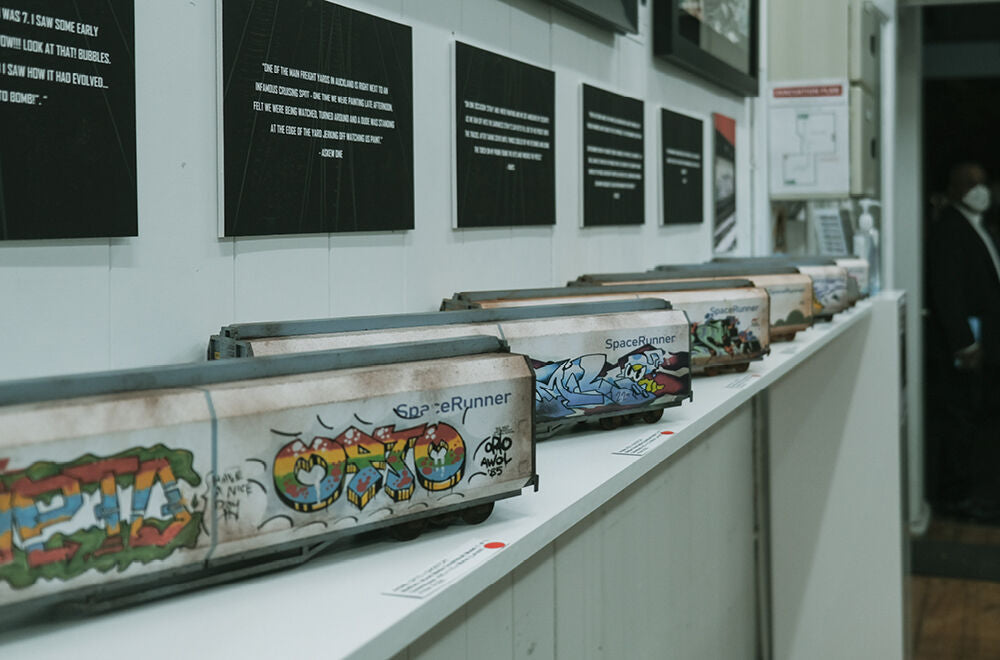 The Main Line Spacerunner Group Show at Limn Gallery Graffiti Street Art on Trains Auckland New Zealand