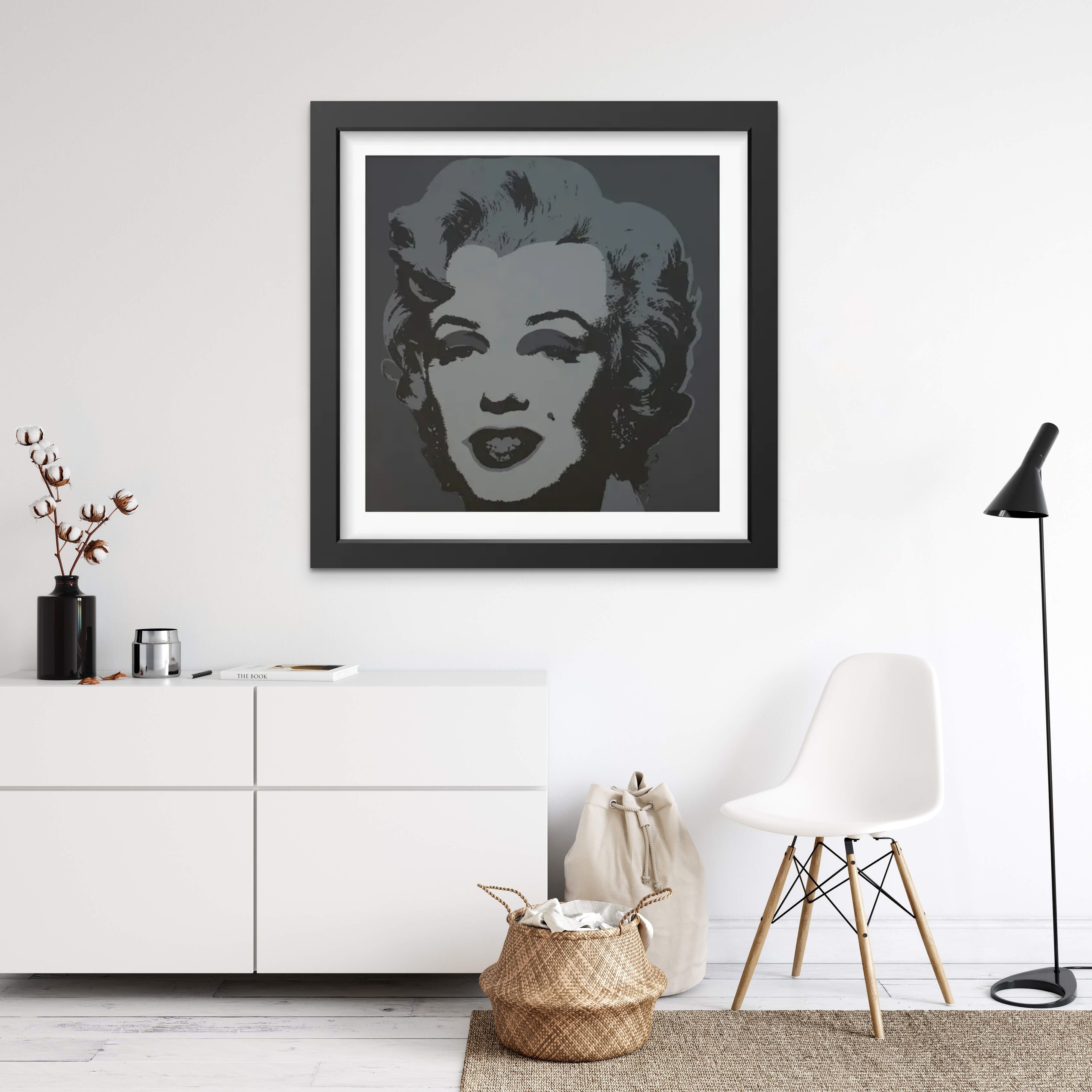 Marilyn in Black and White/ウォーホル/ポスター Andy Warhol 