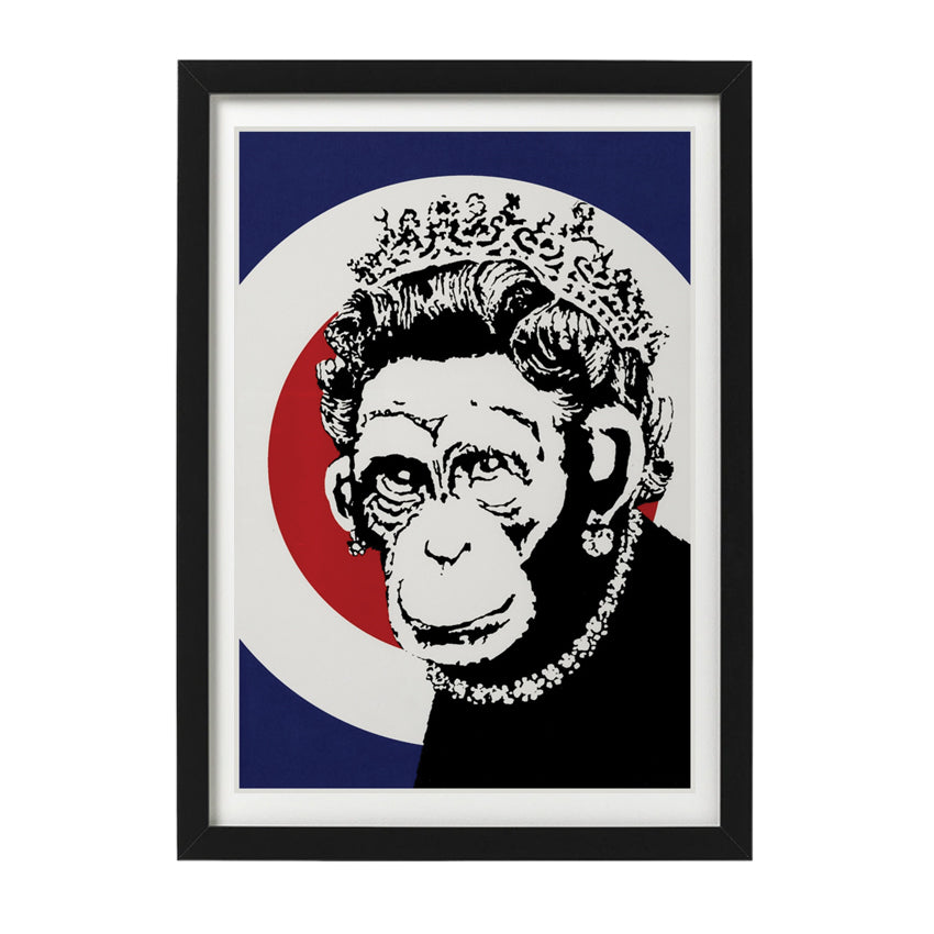 Banksy-monkey-queen-limited-edition-unsigned-screenprint-Limn-Gallery