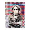 Poet original painting collage board Brad Novak New Blood Pop Limn Gallery