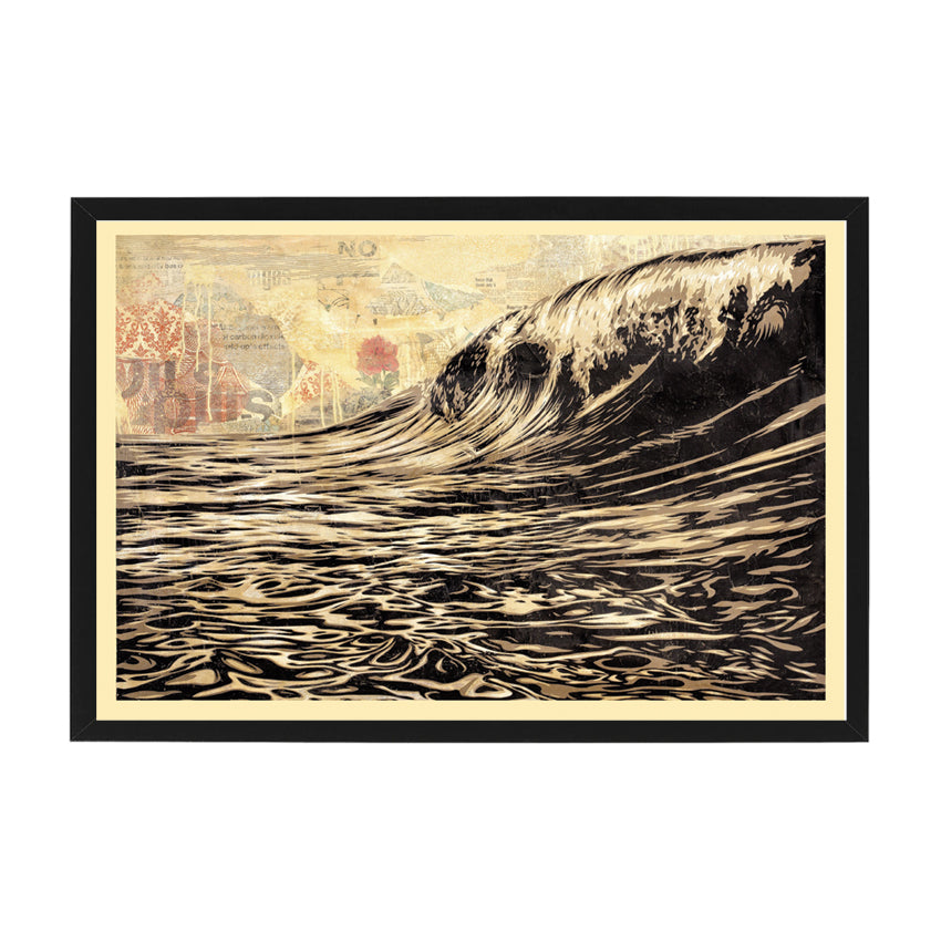dark wave open edition signed print OBEY Shepard Fairey Limn Gallery