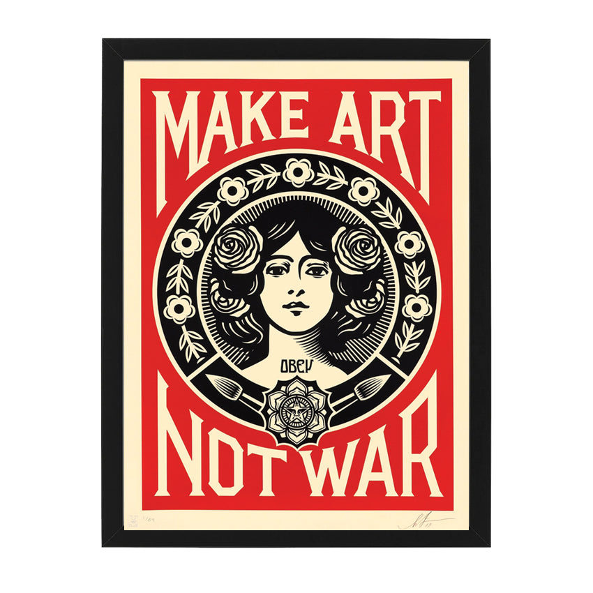 make art not war open edition print OBEY Shepard Fairey Limn Gallery