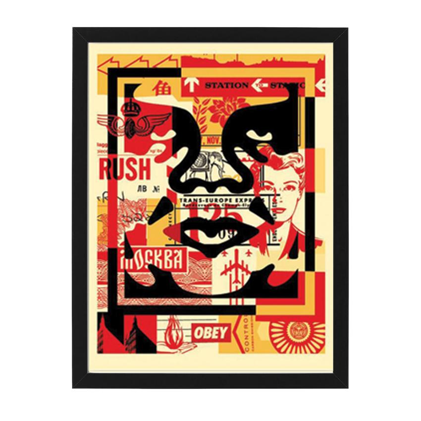 three face collage middle open edition print OBEY Shepard Fairey Limn Gallery