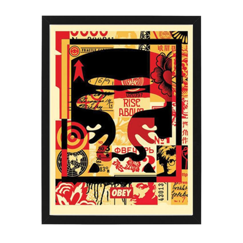 three face collage top open edition print OBEY Shepard Fairey Limn Gallery